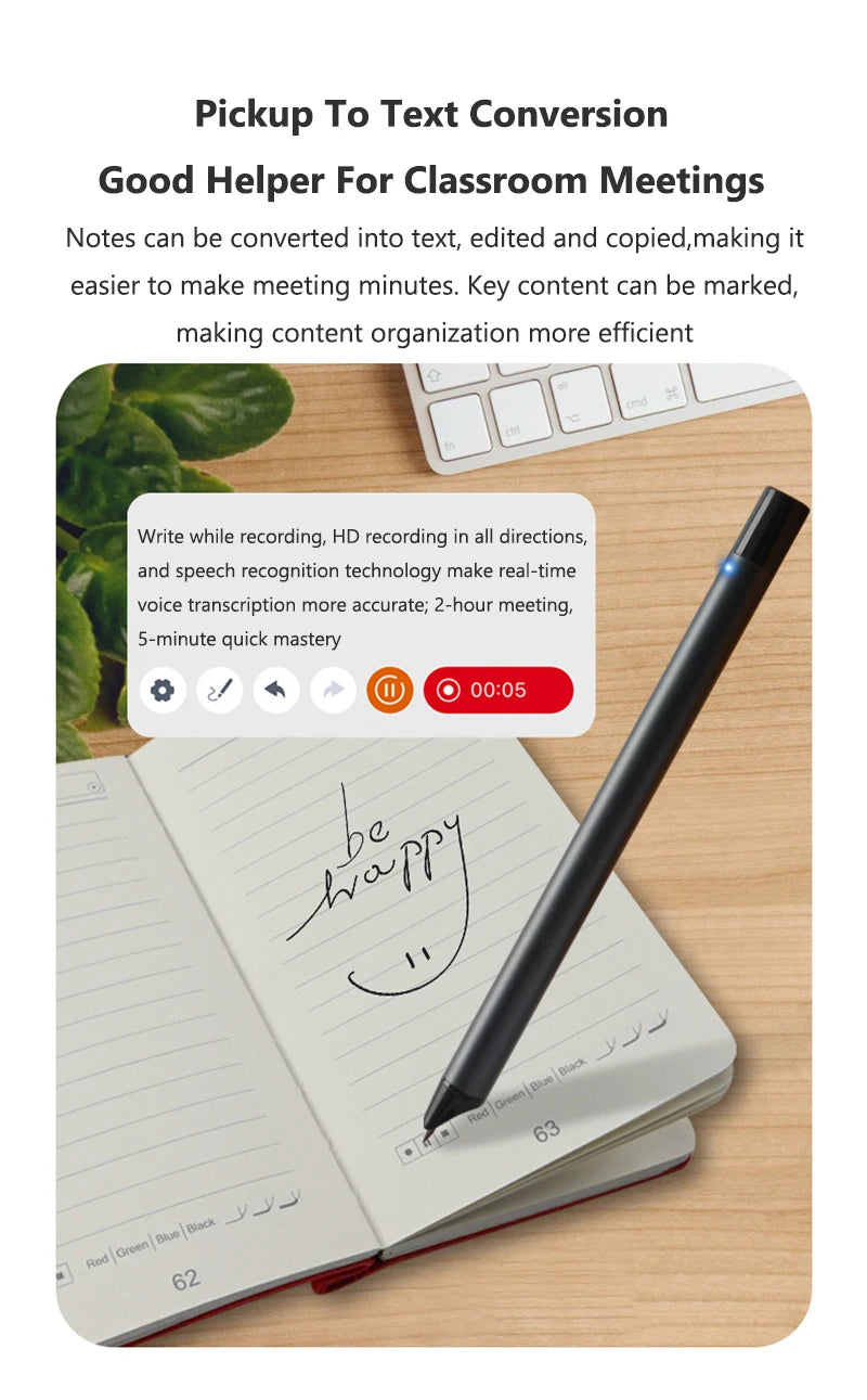 Digital Smart Pen with Voice Recording for Students and Professionals