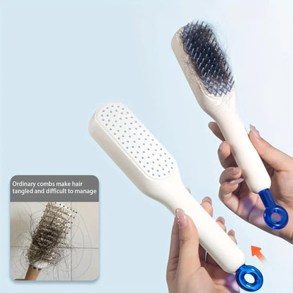 Self-Cleaning Hair Brush Anti-Static Massage Comb