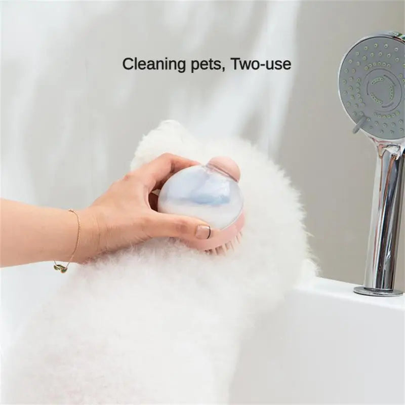 Soft Silicone Dog Brush Pet Shampoo Massager