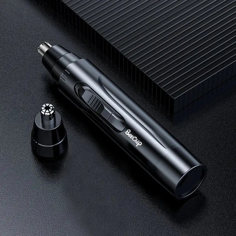 Black Electric Rechargeable Ear and Nose Hair Trimmer